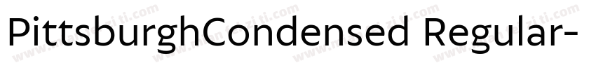 PittsburghCondensed Regular字体转换